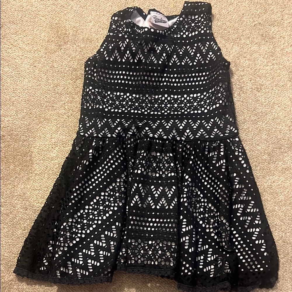 Elegant Black and White Kids Dress